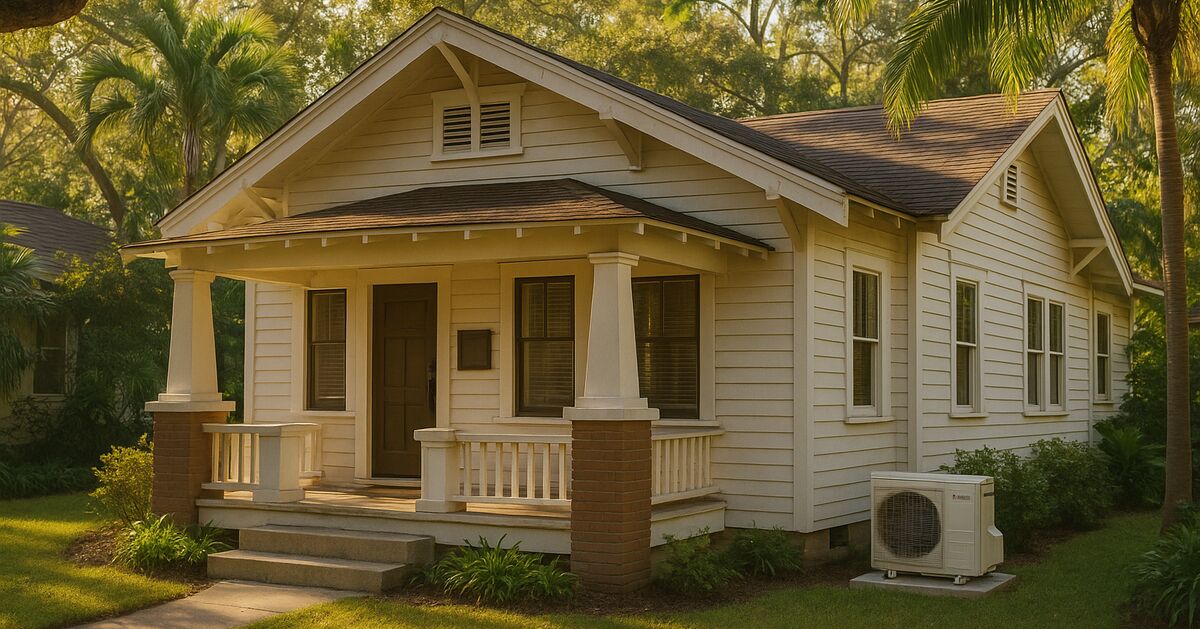 Cooling a historic downtown Sarasota home with no room for ducts: a mini-split planning guide